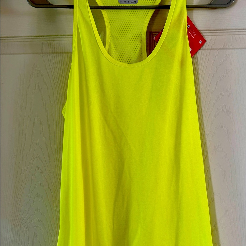 Fila Yellow Workout Tank Top with Tags